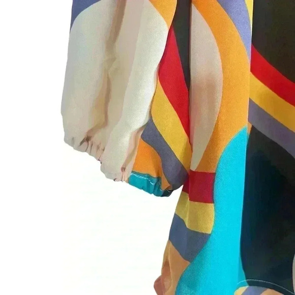 NWOT By Design Omega Long Sleeve with Neck Tie Blouse - Picture 5 of 5